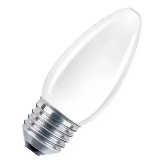 Pack 5 Lampara Vela 53w =70w Halógena Opal Rosca E27 Cálida