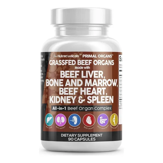 Suplemento Higado De Res 3000mg 90 Capsulas Clean