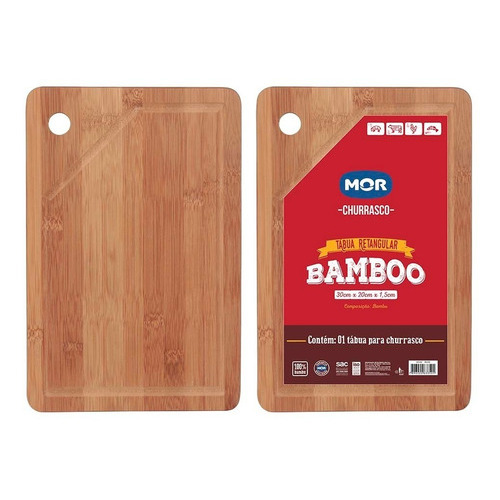 Mor Bamboo Tabua Retangular De Corte Carne 30x20cm Cor Marrom Mor Bamboo Tabua Retangular De Corte Carne 30x20cm Cor Marrom