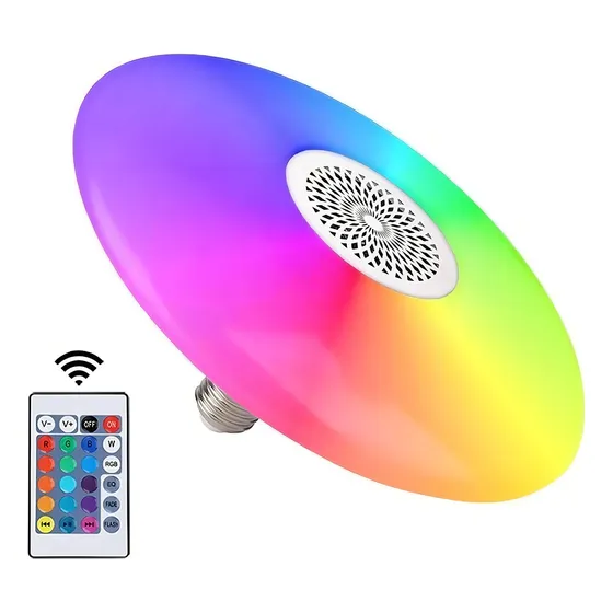 Ampolleta Parlante Bluetooth Colores Rgb Ufo Con Control
