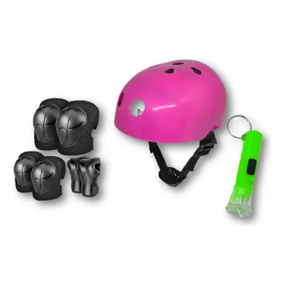 Set Protección Niños. Casco, Codera Y Rodillera + Regalo.
