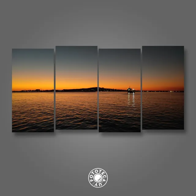 Cuadro Decorativo Mural Vista Del Cerro De Montevideo 120x60