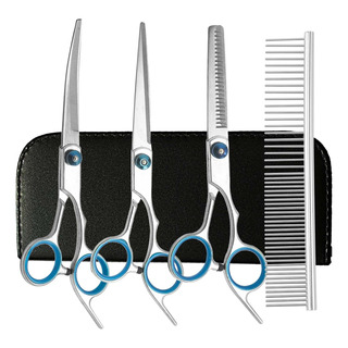 Kit De Tijeras Con Puntas D/seguridad P/corte D/pelo D/perro Kit De Tijeras Con Puntas D/seguridad P/corte D/pelo D/perro