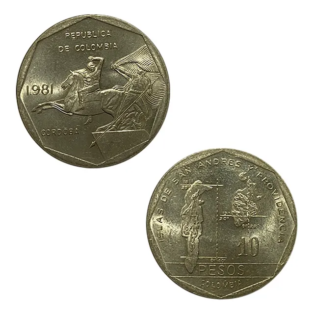 Monedas De 10 Pesos San Andrés Y Providencia Por Años