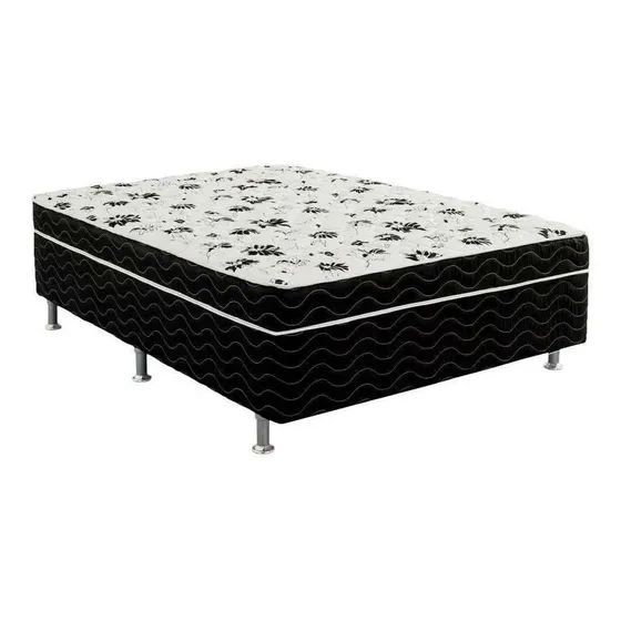 Ortobom Union Ortopedico - Preto - Solteiro - 188 cm - 88 cm