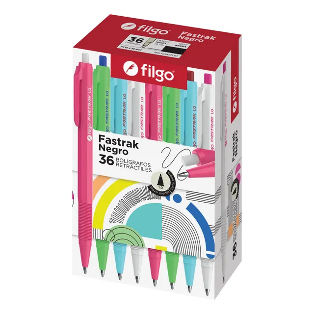 Boligrafo Retractil Filgo Fastrack  Caja X 36 Unidades 