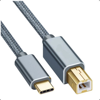 Cabo Usb C Para Usb B 2.0 Tipo-c Impressora Scanner 3 Metros Cabo Usb C Para Usb B 2.0 Tipo-c Impressora Scanner 3 Metros