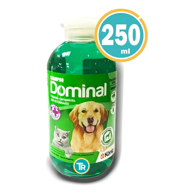 Shampoo Dominal Anti Pulgas Y Garrapatas Para Perros Y Gatos