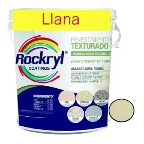 Revestimiento Texturado 20 L Rockryl Impermeable Llana Suave