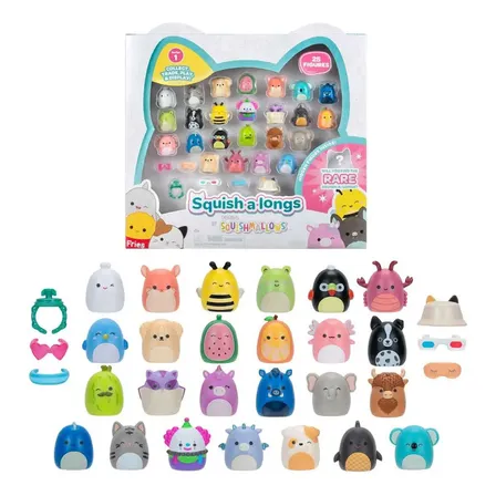 Pack Miniaturas Squishmallows Com 25 Bonecos E Acessórios Coleção Squish