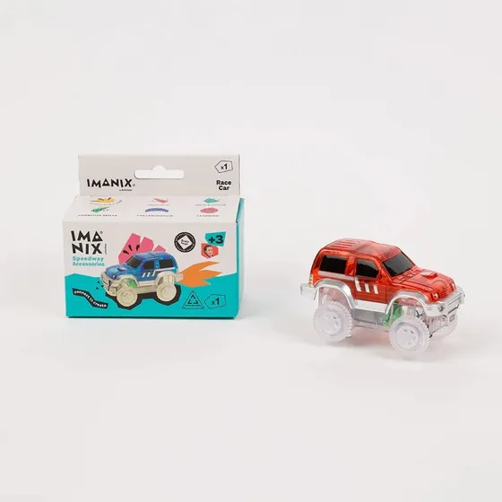 Imanix Auto A Pilas Con Luces Para Pista Carreras Braintoys
