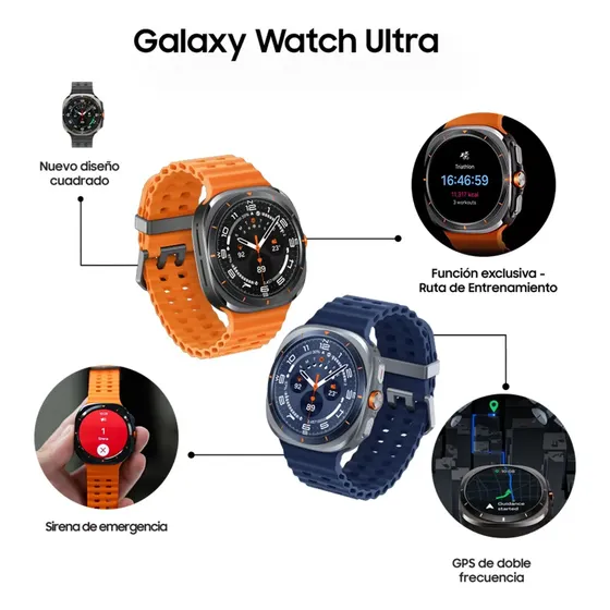 Smartwatch Samsung Galaxy Watch Ultra 2025 de 1.47" con GPS y Bluetooth en Azul Titanio
