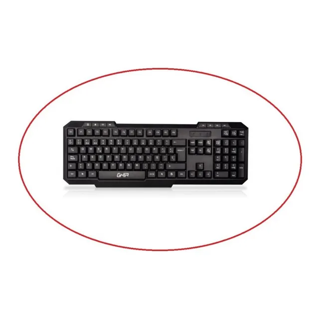 Teclado Ghia Alambrico Usb Multimedia Negro 104 Tec Gta50