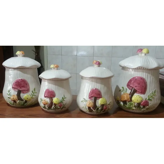 Potes Juego Envases Cocina Decorativos Ceramica