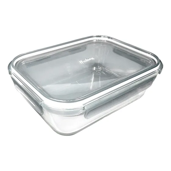 Contenedor De Vidrio Con Tapa Hermética Hudson 1040 Ml Color Transparente