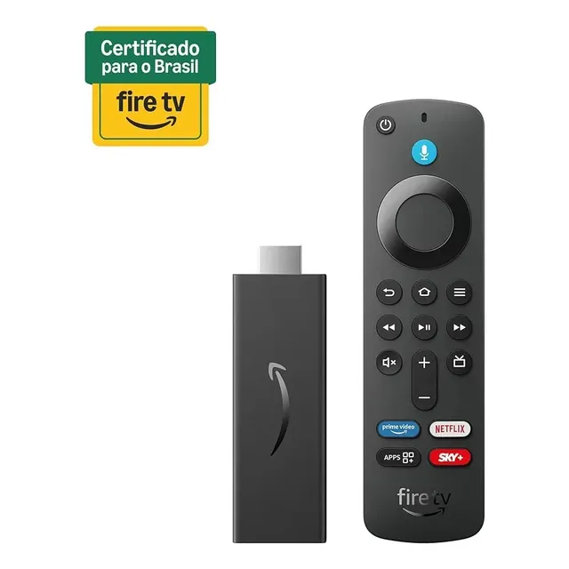 Amazon Fire Tv Stick 3ª Geração De Voz Full Hd 8gb Preto Com 1gb De Memória Ram