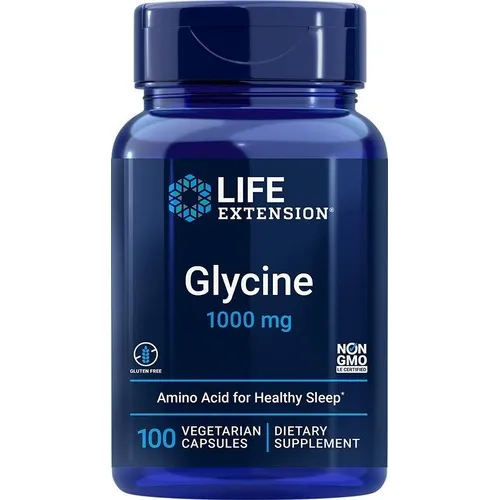 Glicina 1000 Mg 100 Cápsulas Vegetarianas Aminoácido Sin Sabor