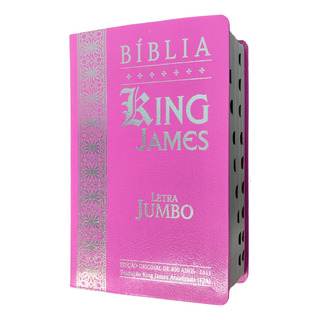 Bíblia Sagrada Versão King James 1611 Letra Jumbo Com Índice Capa Luxo Pink Versão Original 400 Anos Bíblia Sagrada Versão King James 1611 Letra Jumbo Com Índice Capa Luxo Pink Versão Original 400 Anos