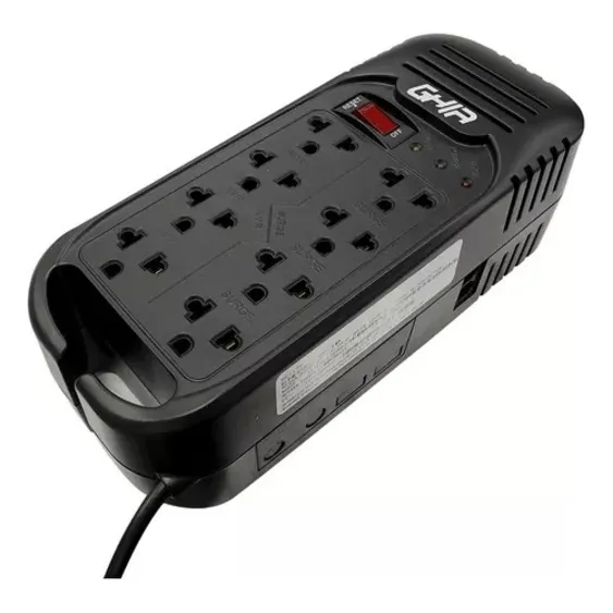 Regulador Ghia 8 Contactos A 2000 Va 800 Watts En Conjunto