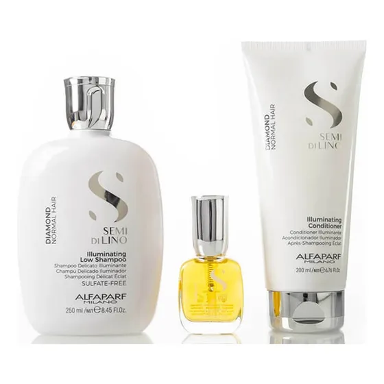 Kit Diamond Alfaparf Shampoo, Acondicionador Y Cristalli 15m