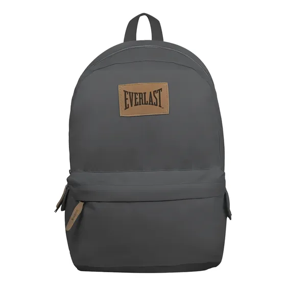Mochila Everlast Acolchada Reforzada Base Gamuzada Color Gris
