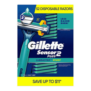 Gillette Sensor 2 Plus, 52 Rastrillos Desechables Americanos Gillette Sensor 2 Plus, 52 Rastrillos Desechables Americanos