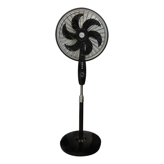 Ventilador Pedestal 18  6 Aspas Negro Mystic