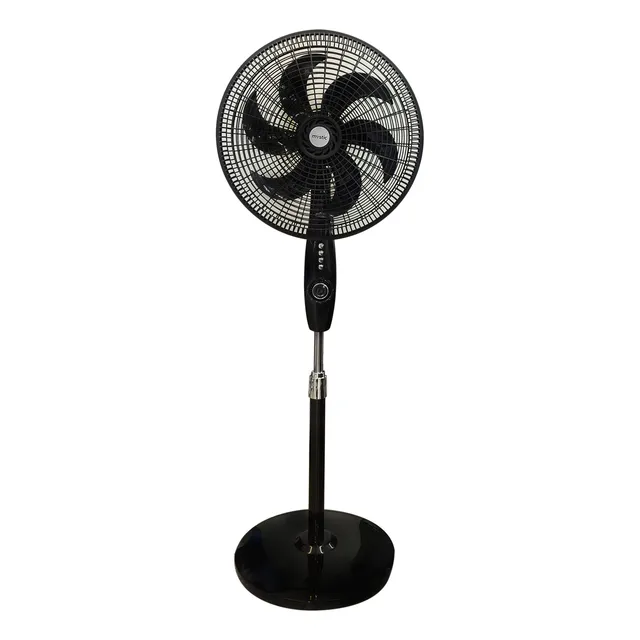 Ventilador Pedestal 18  6 Aspas Negro Mystic