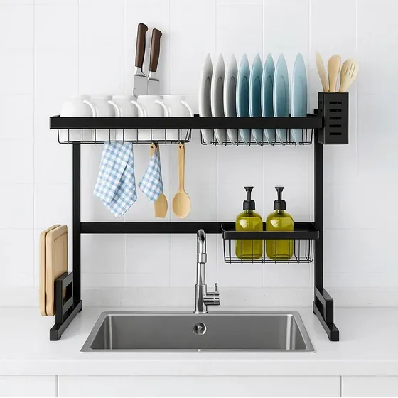 Seca Platos Rack Organizador Acero Inox Escurridor Bacha