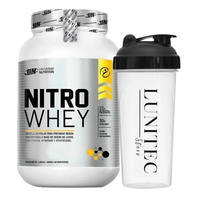 Proteína Universe Nutrition Nitro Whey 1.2kg Cookies +shaker