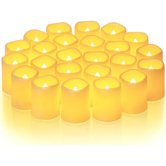 24 Velas Ligeras Electrónicas De Led Con Efecto Llama