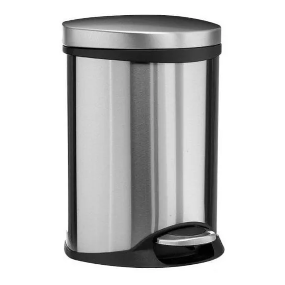 Papelera Ovalada 6 Litros Quality Metal Cod: 5010205