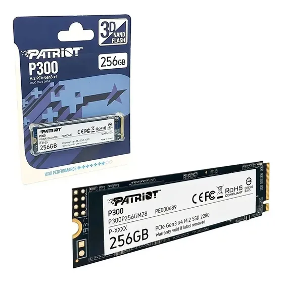 SSD Patriot P300 256GB M.2 PCIe 2280 Interno 1700mb/s Portátil