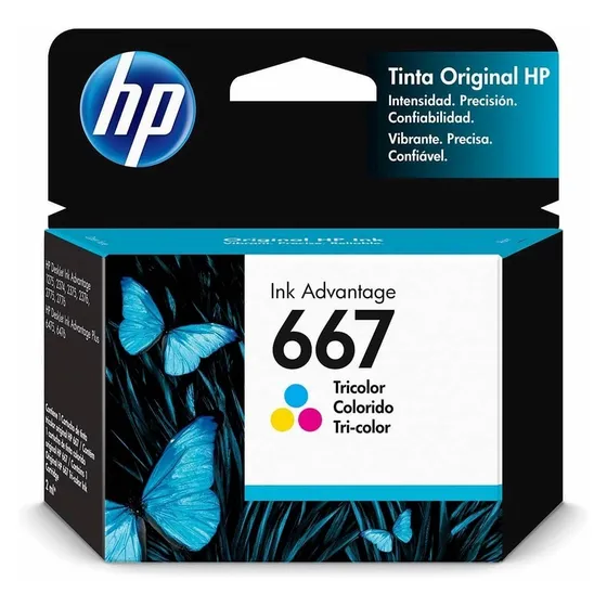 Cartucho Original Hp 667 Color Nuev Impresora 2375 2775 6475