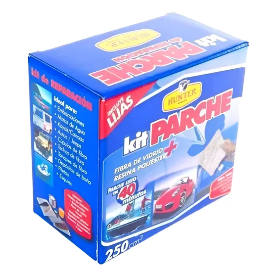 Kit Fibra Vidrio Parche Reparación Resina Auto Pileta 250cm3