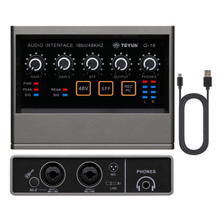 Interface De Audio Teyun Q-16 Usb Som Gravação Profissional Interface De Audio Teyun Q-16 Usb Som Gravação Profissional