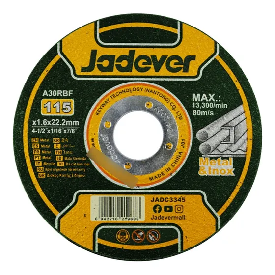 Disco Abrasivo Corte Para Metal 115x1.6x22.2mm  Pack X 15 Un