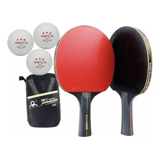 Set 2 Paletas Ping Pong Profesional 6 Star + Estuche G1