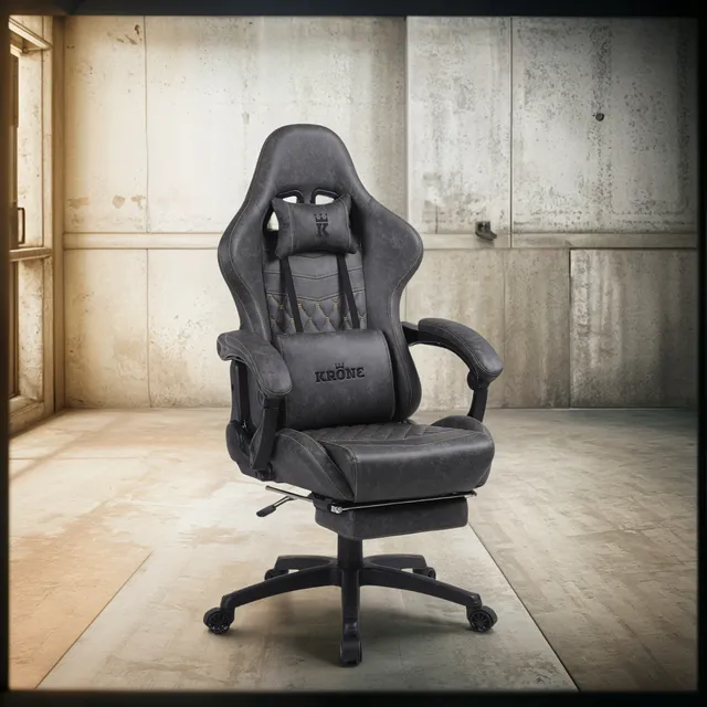 Silla Gamer Profesional Krone Xl  Línea Premium  Apoyapiés