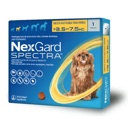 Antiparasitario Nexgard Spectra Perros 3.5 - 7.5 Kg