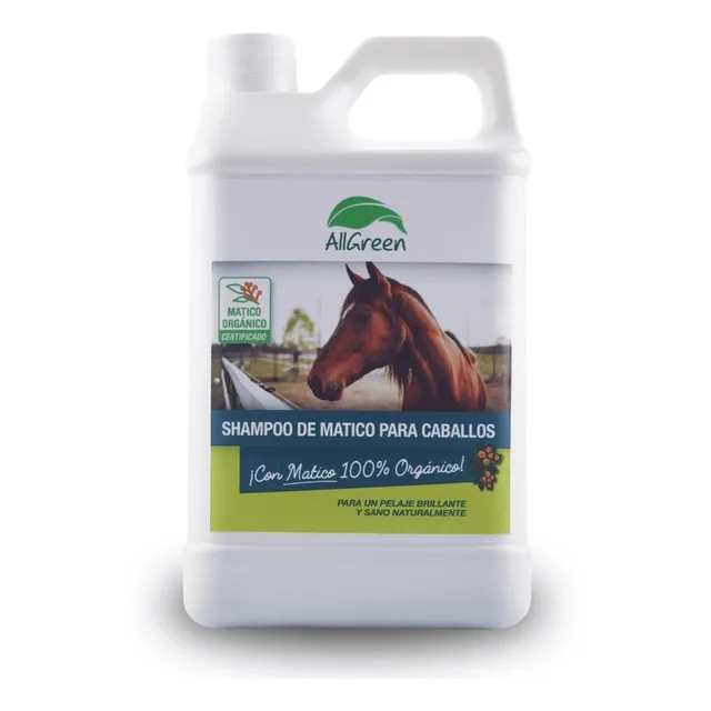 Shampoo De Matico Para Caballos 1 Litro Allgreen Equinos