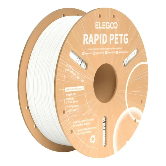 Filamento Elegoo Petg Rapid - 1kg 1.75mm Impresion 3d Color Blanco