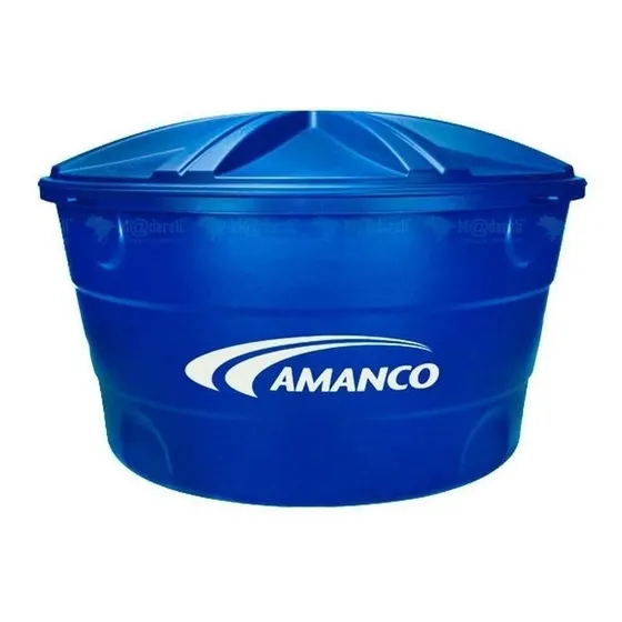 Tanque de água Amanco Caixa d'água Aberta capa tripla vertical polietileno 1000L de 90 cm x 1.485 m
