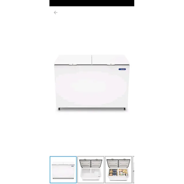 Freezer Metalfrio Horizontal Duas Tampas 419l Bivolt