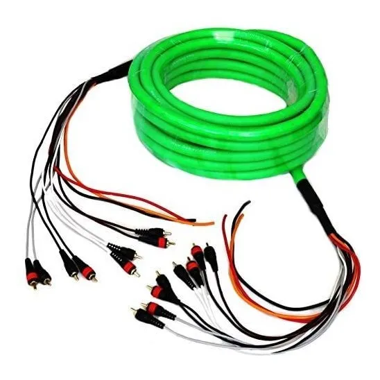 Cable Rca Deejay Medusa 36pies Rca A Rca 10onz -verde