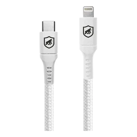 Cabo Survivor Para Lightning/tipo C 1,5m Branco gshield Branco