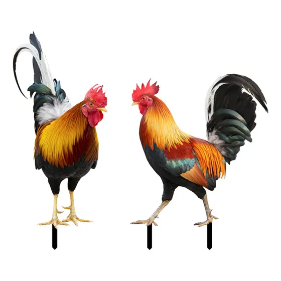 Rooster Decor, Decoración De Jardín Con Forma De Gallo, Acrí