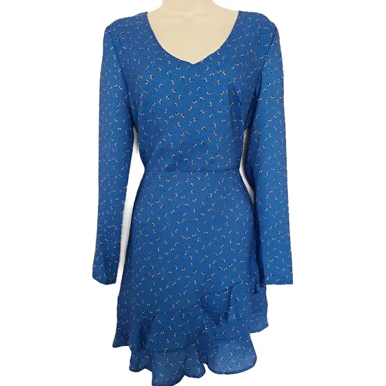 Vestido Floreado Material Girl Azul Nuevo Con Etiquetas