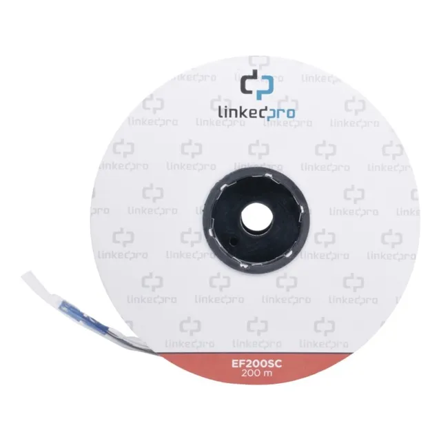 Carrete Fibra Óptica Monomodo Conectores Sc-sc Duplex 200m