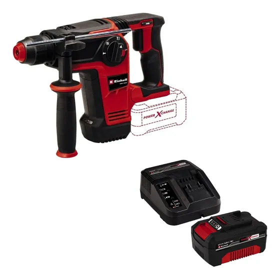 Rotomartillo 18v + Cargador Y Batería 4.0ah 18v Einhell